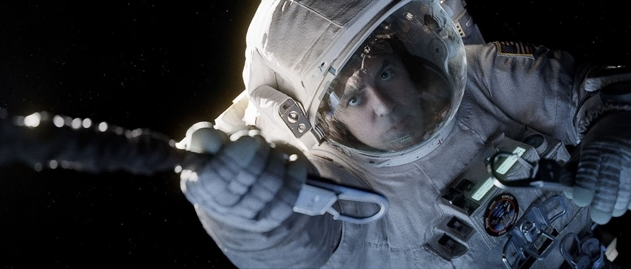 Gravity
FILM (USA/GBR-2013) Alfonso Cuarón
caption: George Clooney (Matt Kowalski)
© 2013 WARNER BROS. ENTERTAINMENT INC. Beeld INTERNET