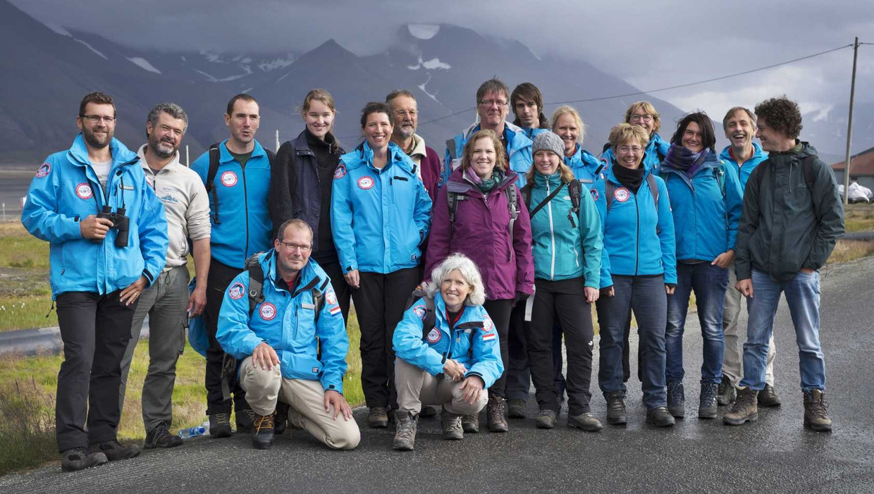 De groep wetenschappers en Bekende Nederlanders. Beeld anp