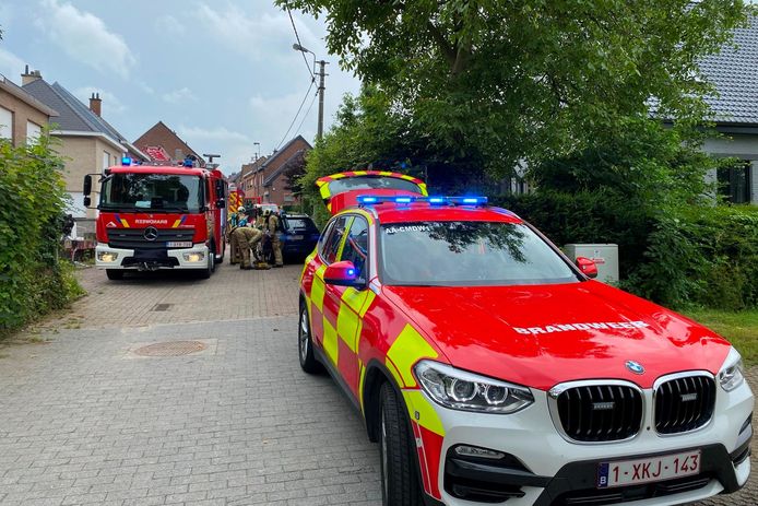 De noodcentrale stuurde brandweerwagens uit Aalst en Herzele naar 'de plank' in de Biezenstraat in Burst.
