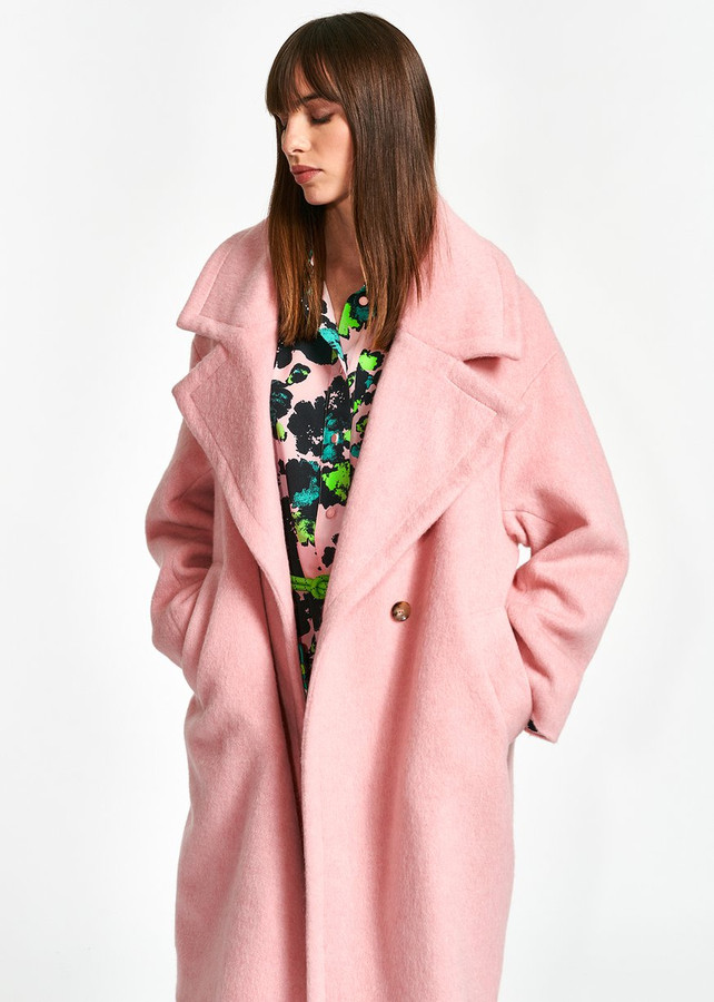 manteau rose femme laine