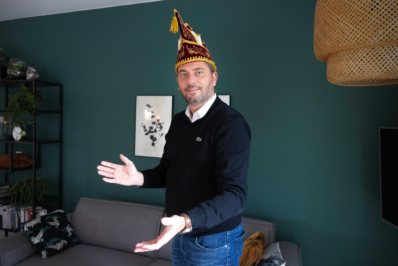 Roy Wolf is prins carnaval van Nijmegen. Hij hoeft dit jaar niet in actie te komen.