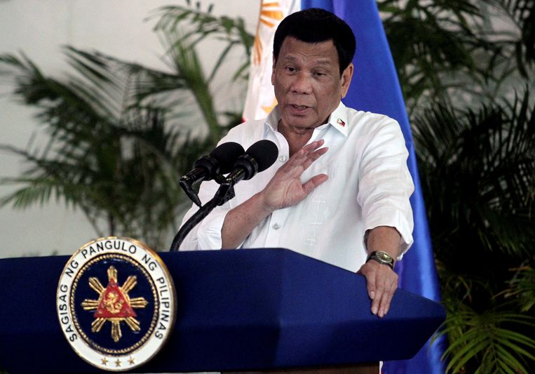 Duterte tolereert geen oppositie.  Beeld ELOISA LOPEZ