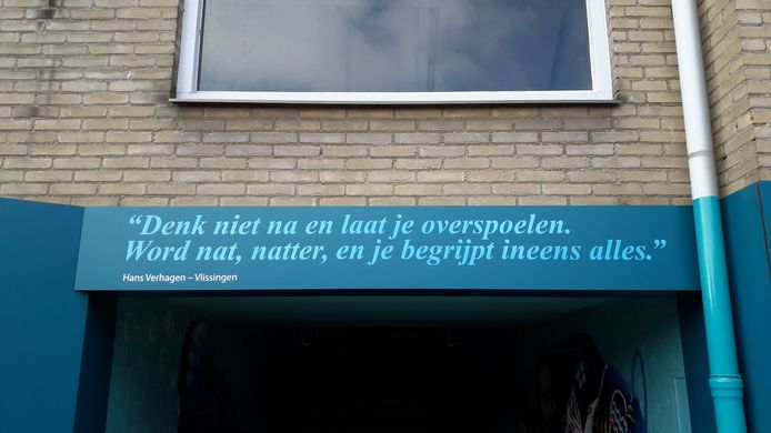 Opschrift Hans Verhagen (of niet), Gasthuisstraat, Vlissingen