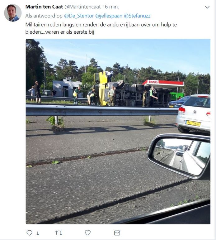 Martin ten Caat reed langs de plaats van het ongeval.