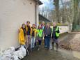 Onder impuls van Micheline Duysens (tweede van rechts) werd zaterdag zwerfvuil geruimd in Schilde