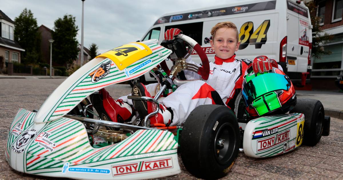 Luca (9) uit Leerbroek verovert de kartbaan: ‘Ik wil zo snel worden als Max Verstappen’