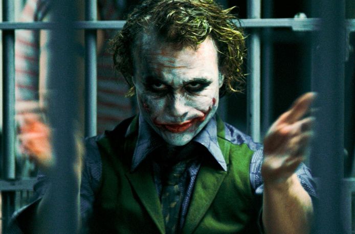 Heath Ledger als 'The Joker' in de Batman-franchise.