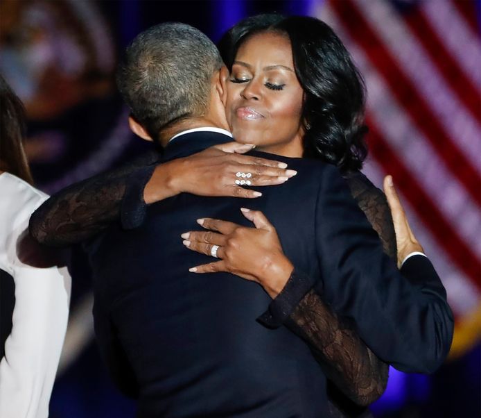 Barack en Michelle Obama.