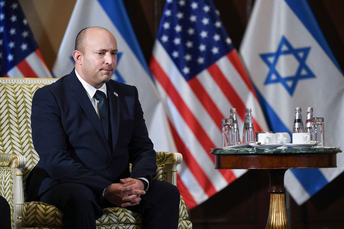 De Israëlische premier Naftali Bennett in Washington.