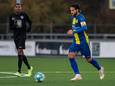 Jason Huisman, hier in de thuiswedstrijd tegen WV-HEDW, stond bij d'Olde Veste'54 weer op het veld na het overlijden van zijn vader.