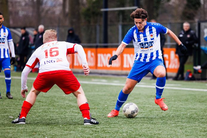 BVV’er Martie Aarts scoorde voor BVV, maar ook hij kon uiteindelijk het verschil niet maken: ZIGO won met 4-3.
