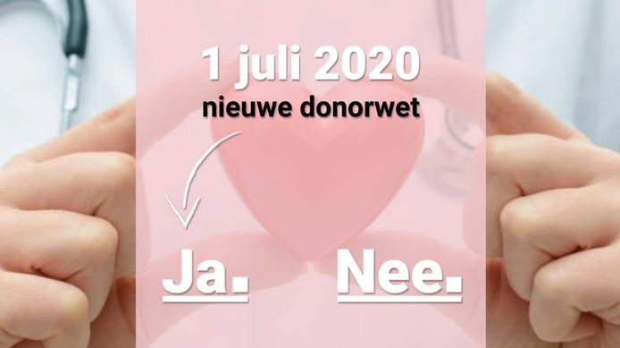 Iedereen die geen toestemming geeft voor orgaandonatie moet dat na de invoering van de nieuwe donorwet zelf registreren.