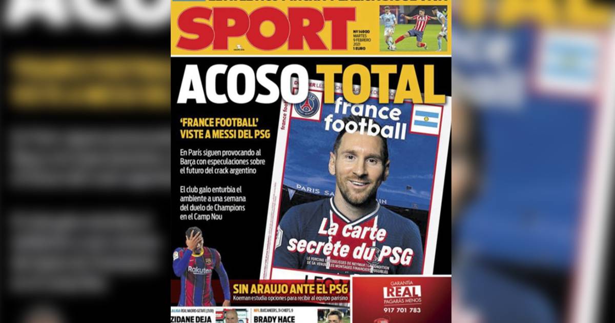 La Presse Catalane Scandalisee Par La Une De France Football Sur Messi Avec Un Maillot Du Psg Football Etranger 7sur7 Be