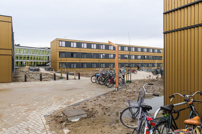 Flexwoningen aan de Cobbenhagenlaan in Tilburg.