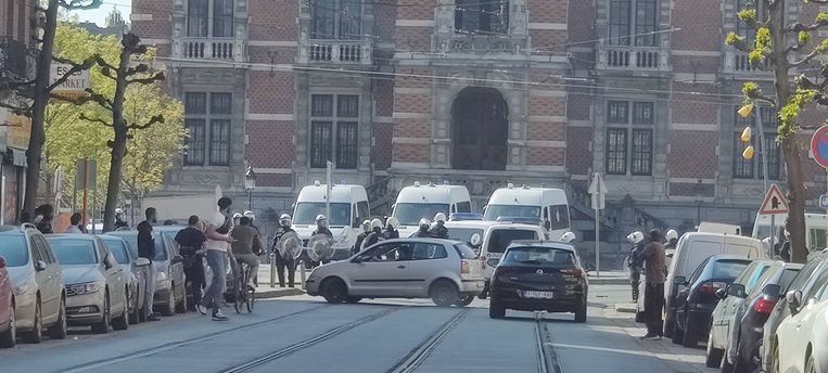 Rellen in Anderlecht. Beeld Dieter Nijs