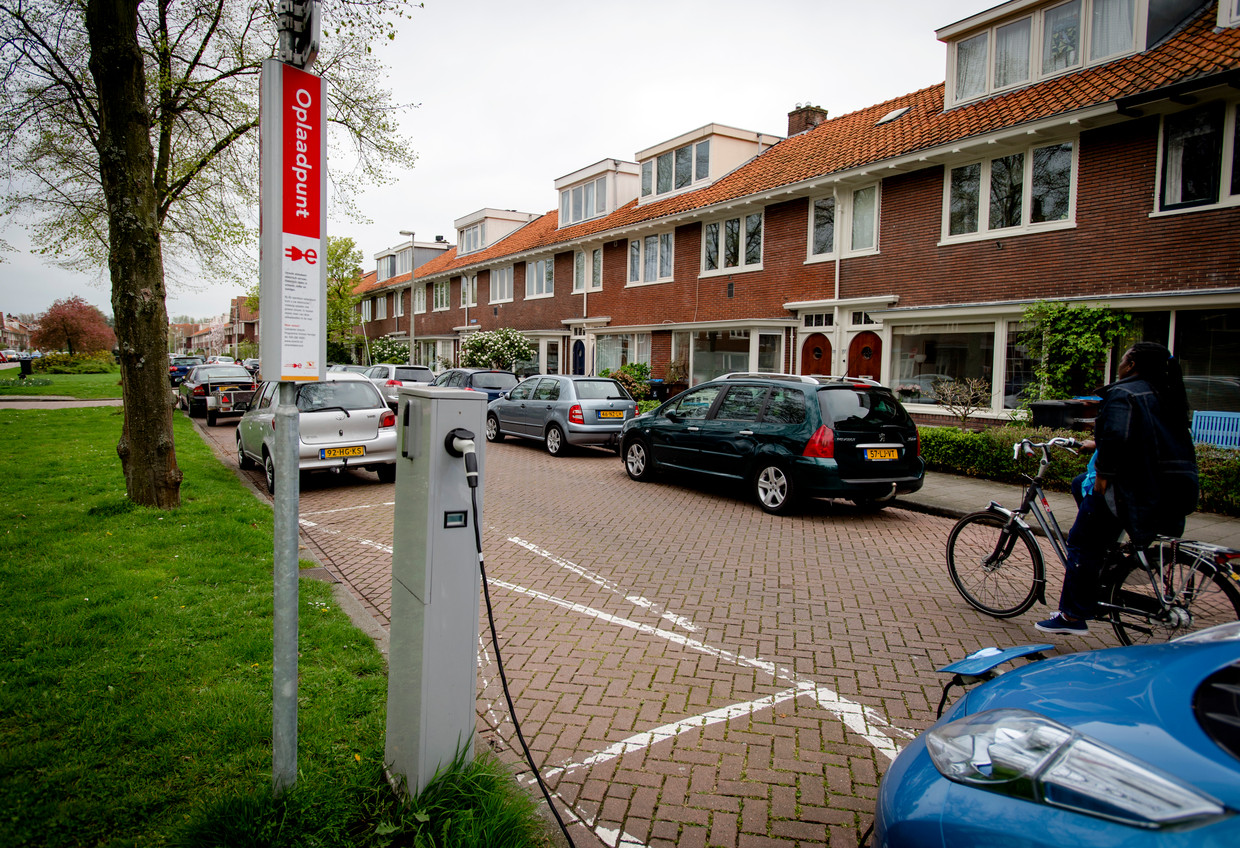 Een oplaadpunt voor elektrische auto's.  Beeld ANP