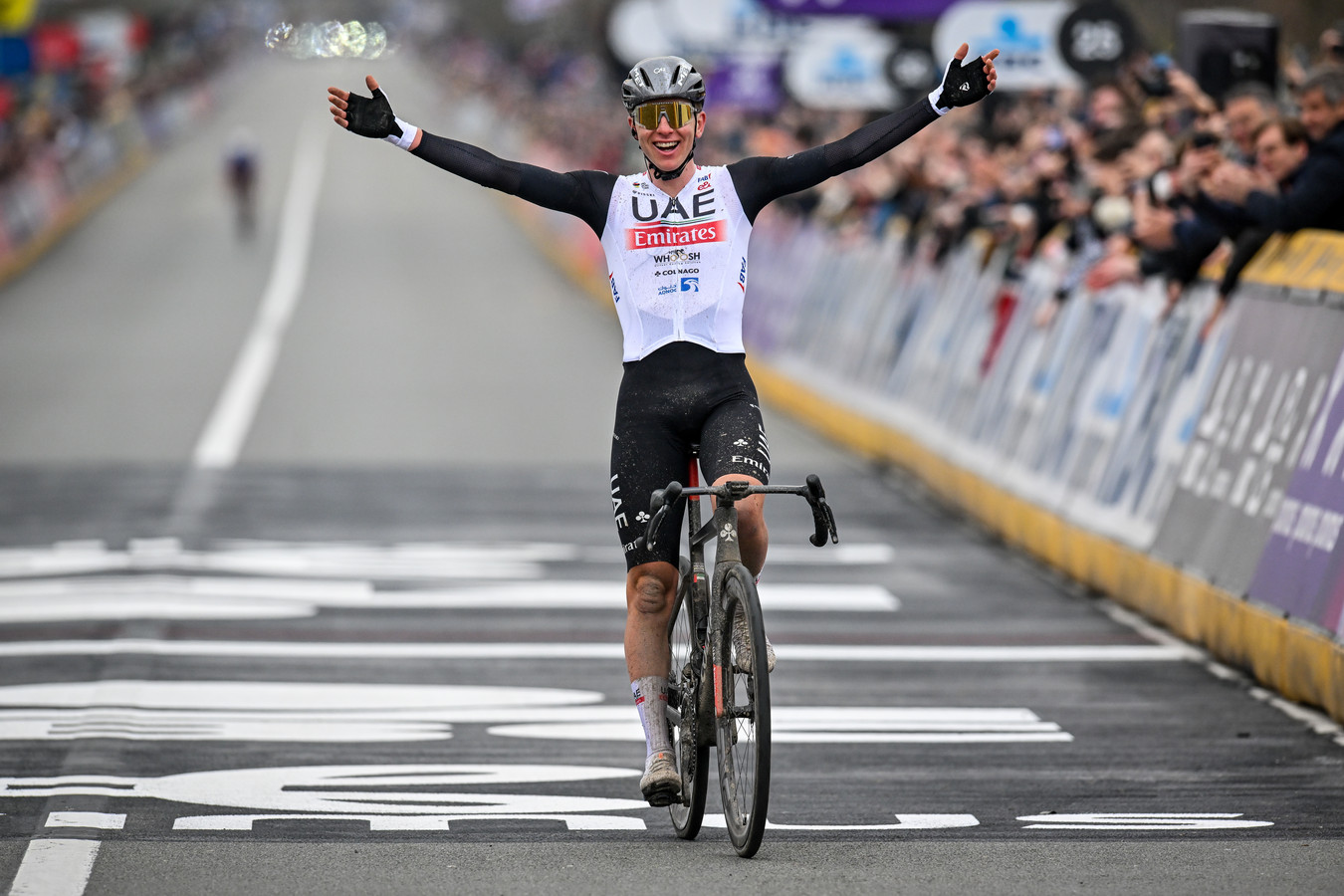Mathieu van der Poel stuit in spectaculaire Ronde van Vlaanderen op indrukwekkende Tadej Pogacar