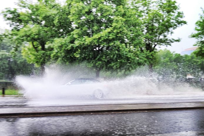 Illustration shows heavy rain in Liege, Wednesday 16 May 2018.
BELGA PHOTO BRUNO FAHY