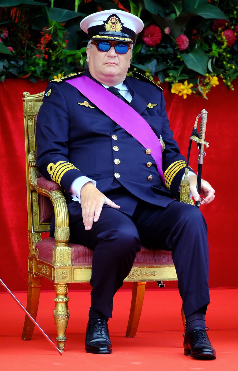 Prins Laurent op het nationaal defilé. Beeld BELGA
