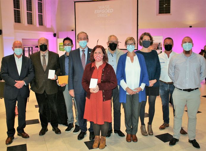 De laureaten van de Wase erfgoedprijs in de Paterskerk.