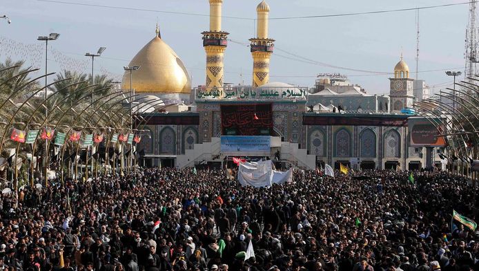 Rassemblement de pélerins chiites à Kerbala, en Irak, le 20 novembre 2016.