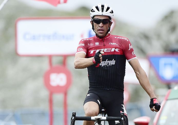 Alberto Contador in 2017, na een ritzege in de Vuelta - vlak voor z'n pensioen.