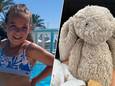 Ode (8) verbleef een week in het Mirage Park Resort in Turkije samen met haar grootouders en mama, maar ze vergat er haar lievelingsknuffel Konijntje.