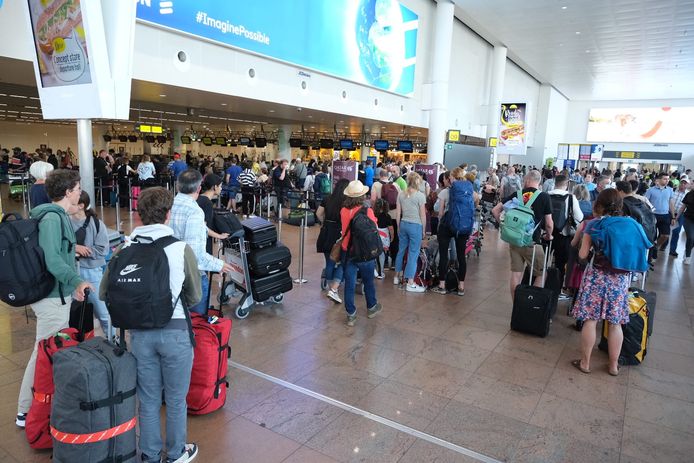 Grote drukte vandaag in de vertrekhal van Brussels Airport