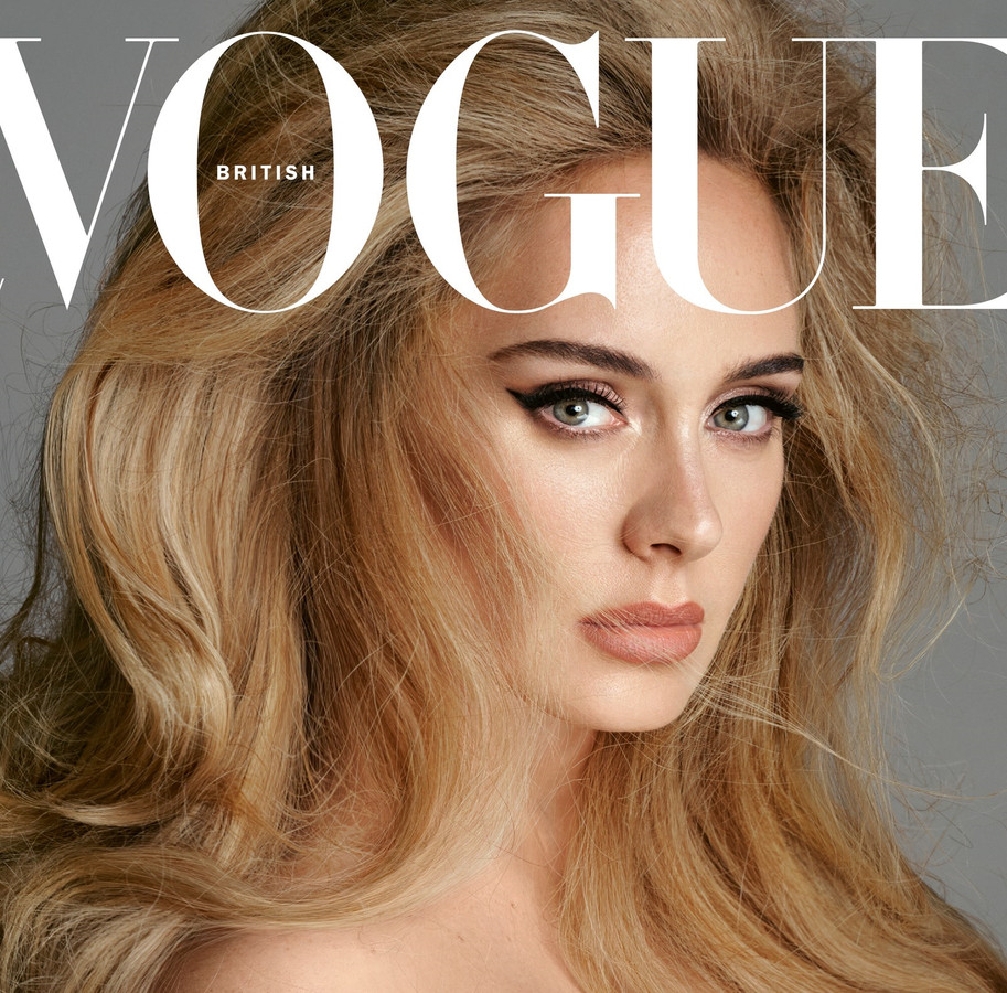 Adele op de cover van de Britse Vogue.