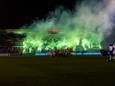 Een ‘pyro-actie’ in Zwolle.