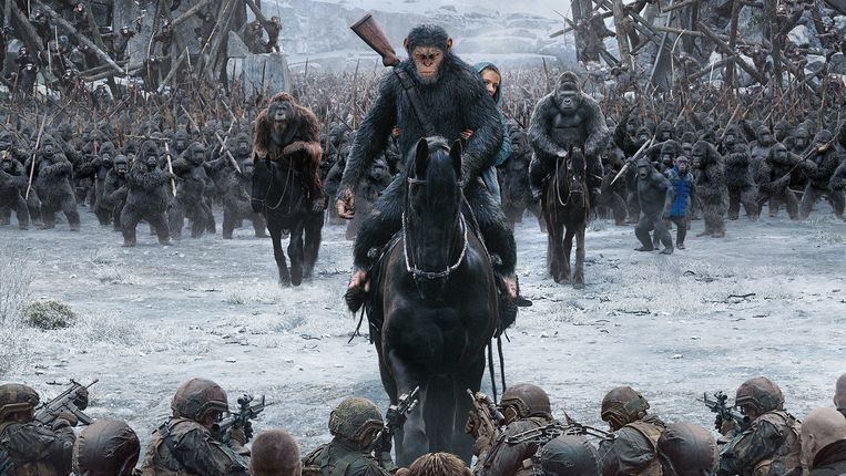 ‘War for the Planet of the Apes’, het recentste deel uit de franchise, uit 2017. Beeld rv