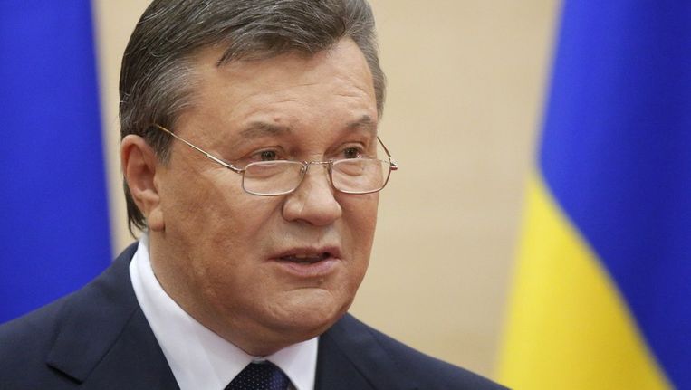 De verdreven leider Janoekovtisj herhaalt dat hij nog steeds president van Oekraïne is. Beeld reuters