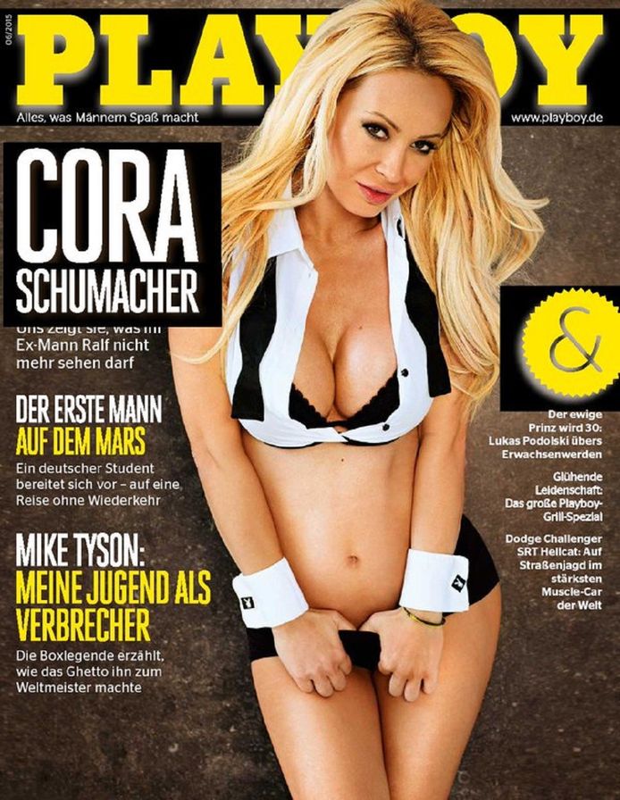Cora Schumacher prijkte al op de cover van de Duitse Playboy.