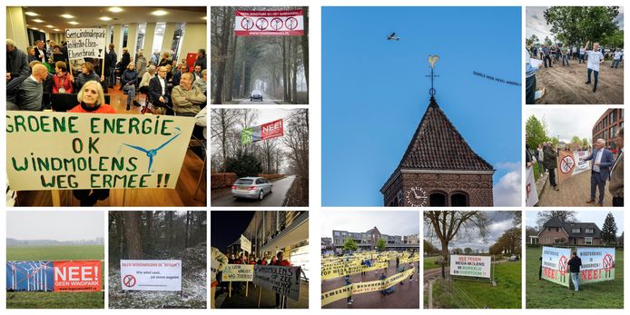 Windmolenprotesten in Twente.