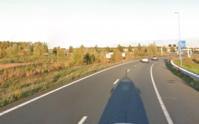 De bocht van de A59 richting de A2 richting Eindhoven.