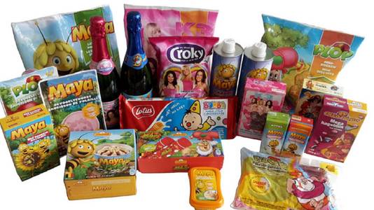 Merkfiguurtjes op kindersnacks