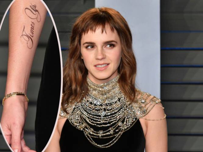Oeps foutje? De nieuwe "tattoo" van Emma Watson is niet helemaal wat hij moet zijn