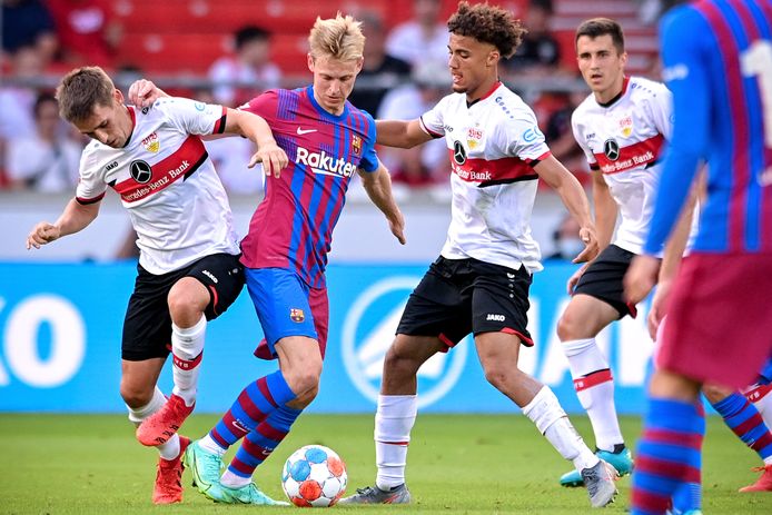Frenkie de Jong in actie.