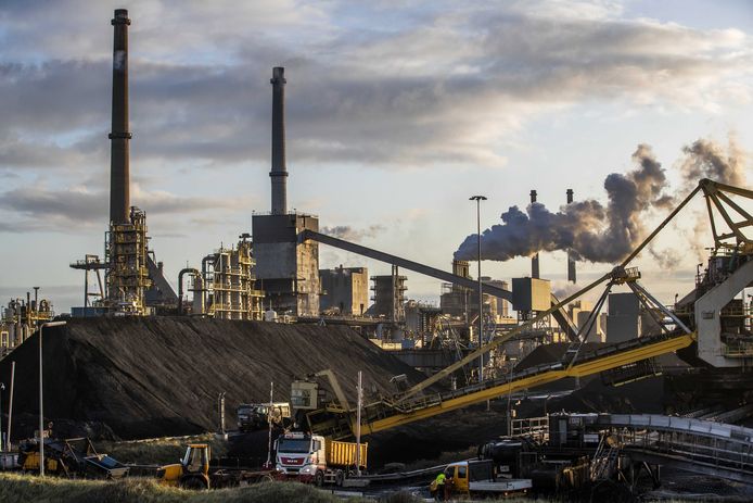 Tata Steel in IJmuiden, Nederland.