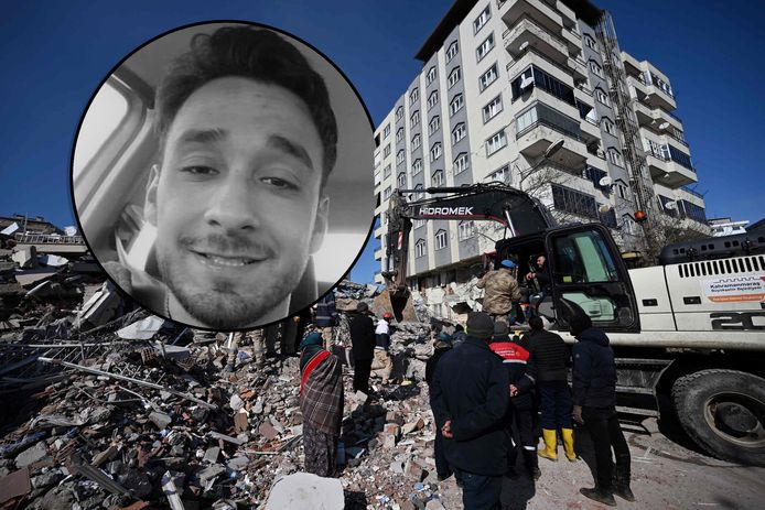 Reddingswerkers bij het puin in Kahramanmaraş. Inzet Furkan Kazci.