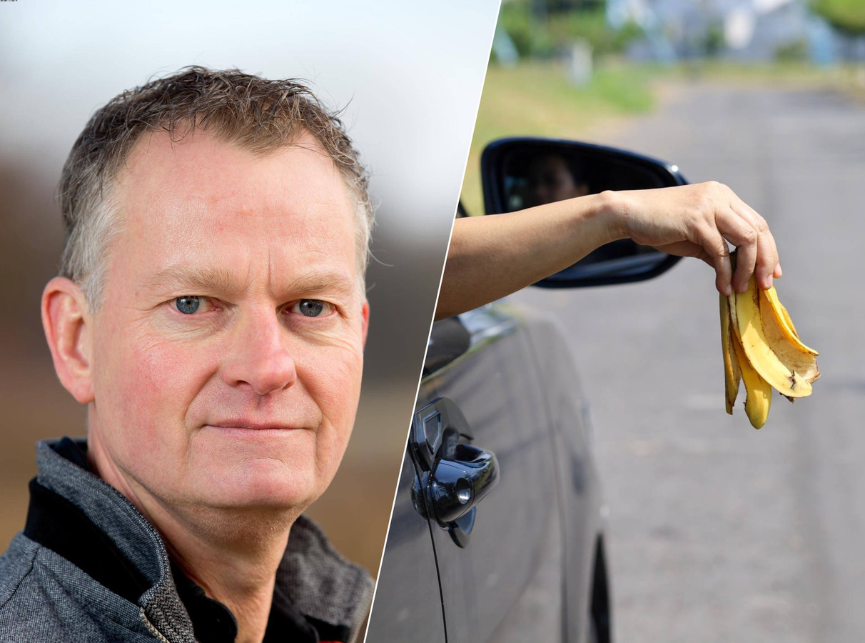 Vanuit je auto fruitresten in de berm gooien, mag dat? Foto
