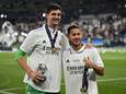 Thibaut Courtois et Eden Hazard.