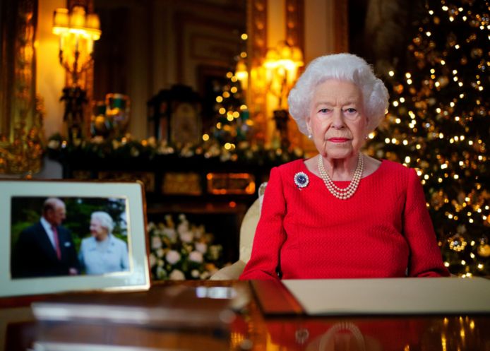 La regina durante il suo discorso di Natale dell'anno scorso.