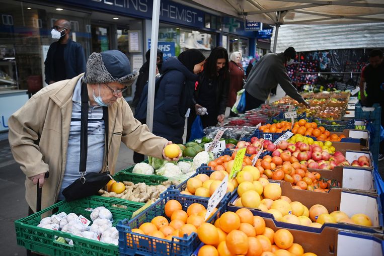 Un chiosco di frutta nel mercato londinese.  L'inflazione nel Regno Unito è in parte correlata alla Brexit.  foto ANP/EPA