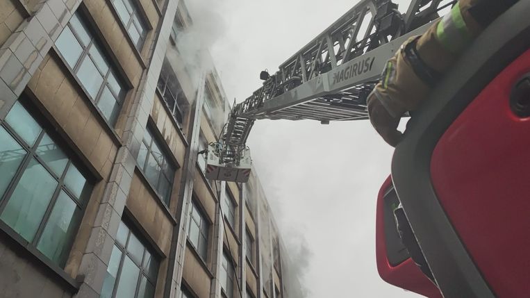 Brand in Paleizenstraat. Beeld RV