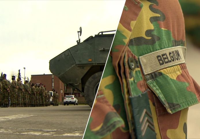 Belgische militairen maken zich klaar om te vertrekken naar Roemenië