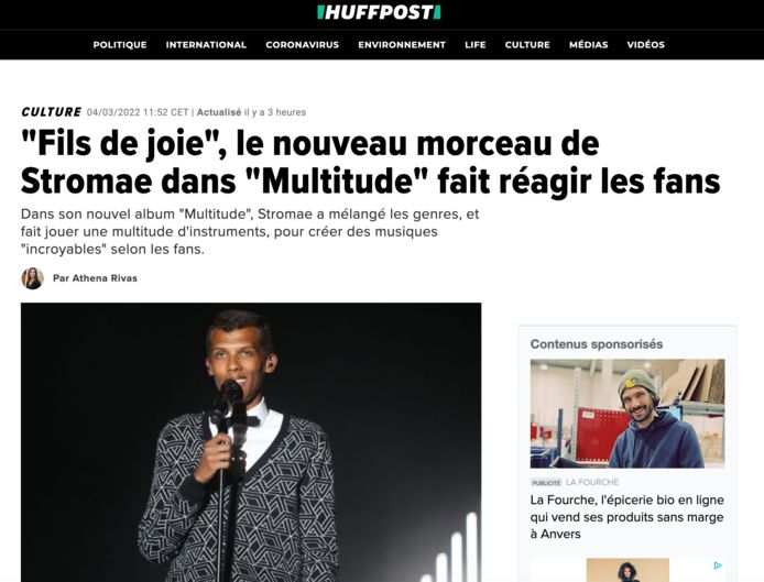 Stromae nell'Huffington Post.
