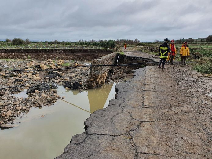 Wateroverlast op Sicilië in oktober vorig jaar.