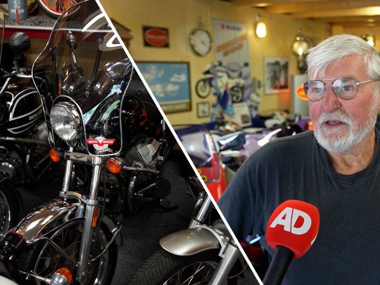 Henk heeft een verzameling van 29 historische motoren