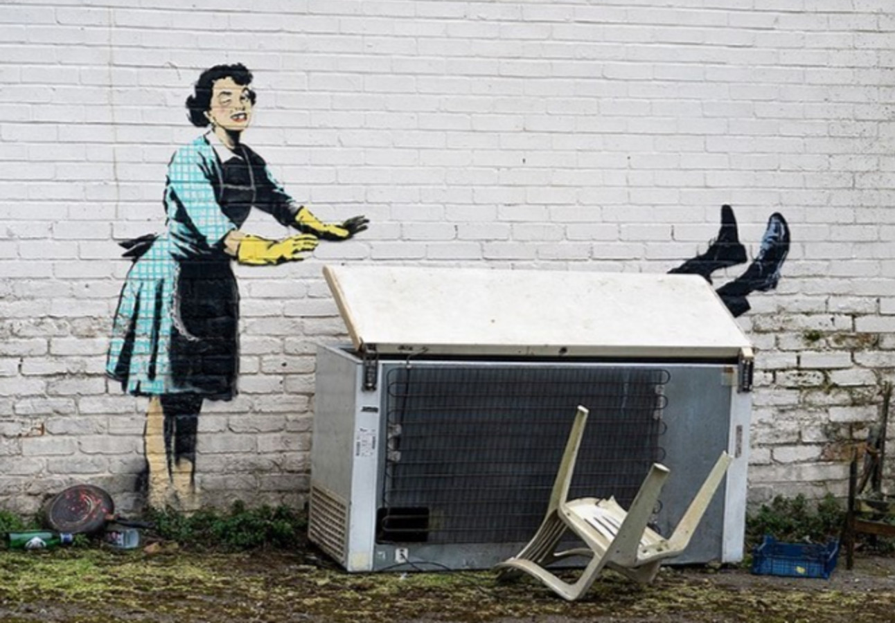 Banksy deelt beelden van nieuw kunstwerk ter gelegenheid van valentijn